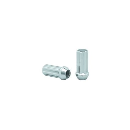 LUG NUTS 1/2 Inch-20 Thread Size; Conical Seat; Spline Drive Closed End Lug; 2 Inch Overall Length